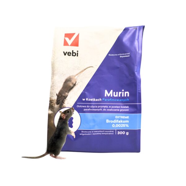 Vebi Murin Extreme 300 g – trutka w kostkach parafinowanych na myszy i szczury